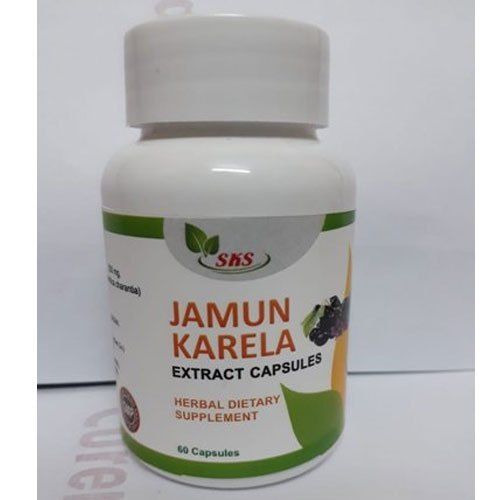 Jamun Karela Extract Capsules 500Mg With 60 Capsules Packing With 36 Months Shelf Life Age Group: For Adults