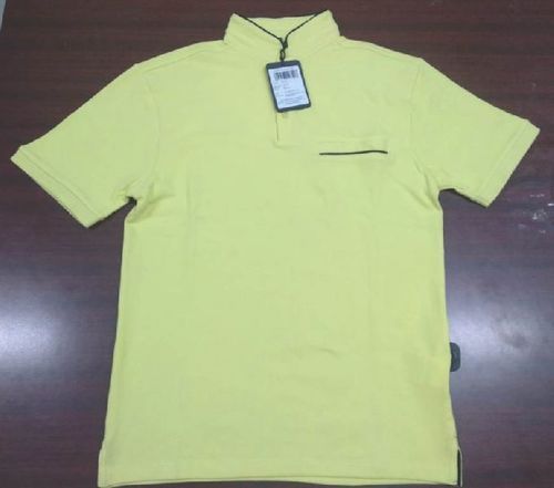 Light Green Half Sleeves Half Collared Regular Fit Mens Plain 100% Cotton Pique T-Shirts Age Group: Adults