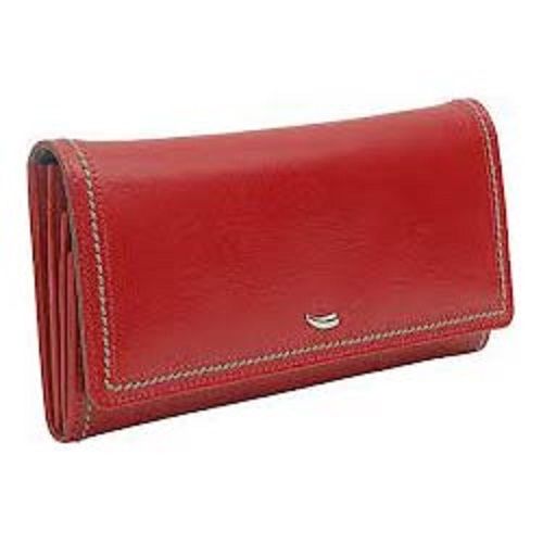 Light Weight And Spacious Plain Design Rectangular Shape Leather Ladies Clutch With 6 Credit Card Slot