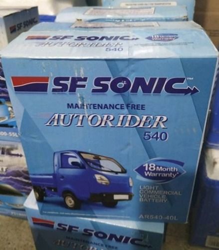 Maintenance Free Sf Sonic Automotive Battery 540 With 18 Months Warranty Voltage: 12 Volt (V)