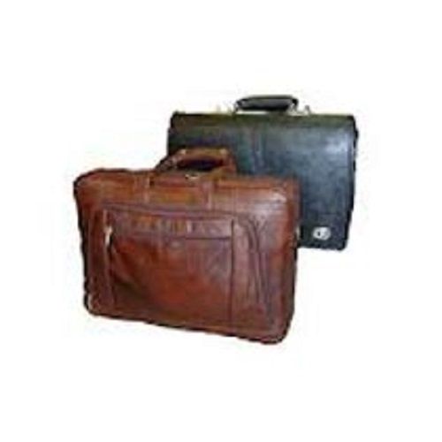 Plain Design Rectangular Shape Black And Brown Color Leather Office Bags For Mens Size: Various Sizes Are Available