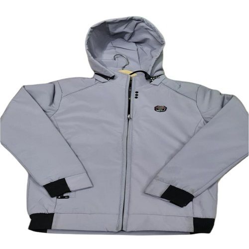 Plain Dyed Full Sleeves Grey Color Boys Jackets For Regular Wear Chest Size: 45