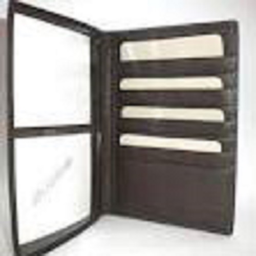 Leather Very Spacious And Light Weight Brown Color Plain Design Mens Fold Able Type Card Holder