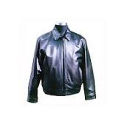 Zipper Closure Type Full Sleeve Black Color And Plain Design Leather Jacket For Mens