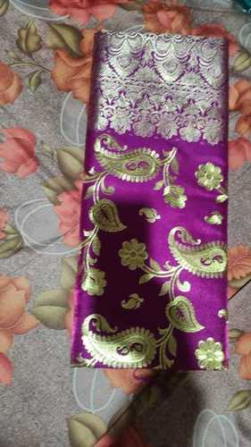 Designer Daily Wear Purple Color Cotton Silk Ladies Saree