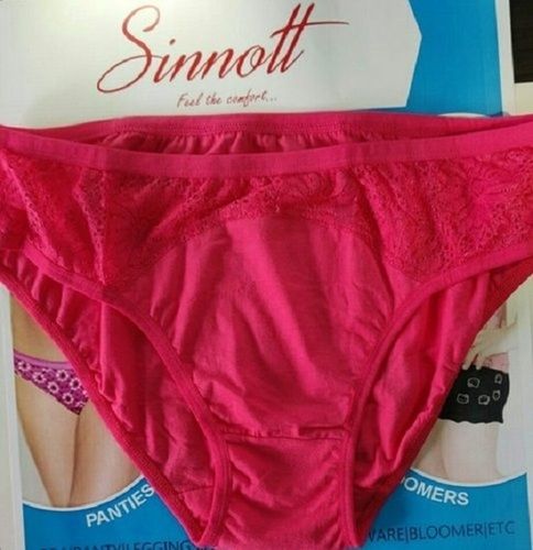 Magenta Inner Wear Regular Fit V-shape Ladies Mid Rise Plain Net Cotton  Panties Size: Customized at Best Price in Howrah