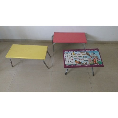 Multicolor Polished 2 To 3 Feet Height Wooden And Steel Made Play School Cum Nursery School Bench