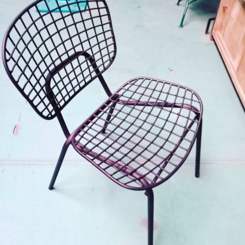 18 Inch Seating Height Mild Steel Metal Mash Chair Cum Outdoor Chair