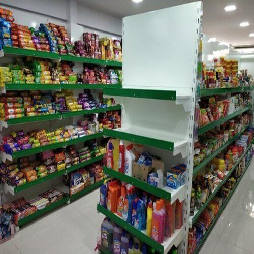 250 Kg. Weight Tolerance Capable 7 Feet Height 6 Shelves Mild Steel Supermarket Storage Shelves