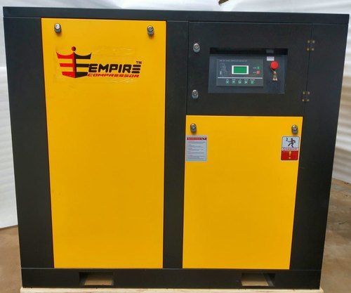 Lubricated Air Cooled Direct Driven Screw Air Compressor With Plc Operated Panel