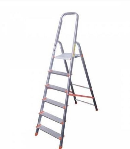 Five Steps Aluminium Platform Ladder Skid Proof Fluted Mullion