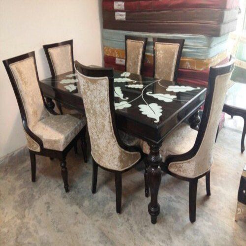 Modern Appearance 6 Seater Home Use Wooden Dining Table Set 