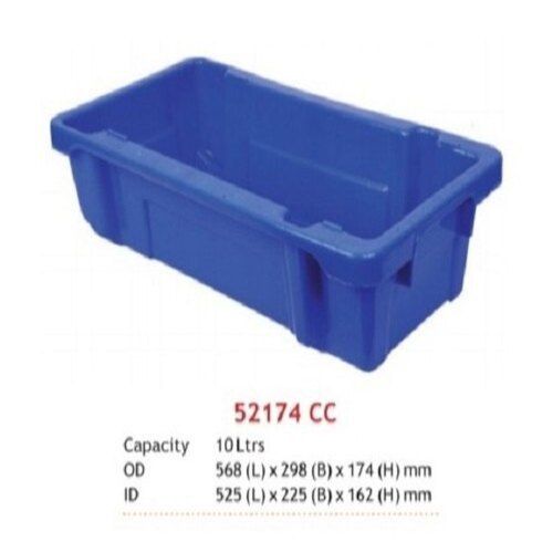 10 L Hdpe Made Rectangular Solid Box Style Commercial Milk Cum Dairy Crate