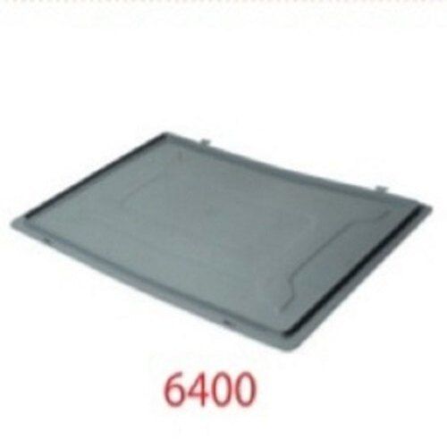 600 X 400 Mm Dimension Rectangular Shape Grey Industrial Plastic Crate Lid Cum Crate Cover