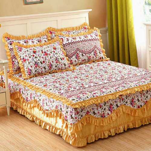 Multicolor Anti Shrink Multi Color Machine Washable Printed Cotton Bed Sheet