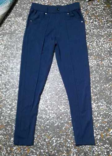 Cool Dry Casual Wear Plain Dyed Lycra Blue Color Boys Pants at Best Price  in Delhi