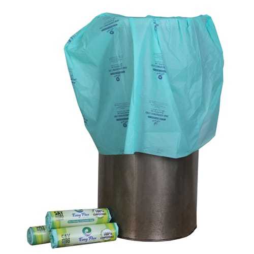 Garbage Bags Biodegradable Green,Large Size, 60cmx81cm