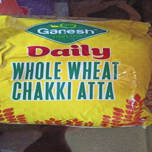 White Natural And Fresh Ganesh Daily Whole Wheat Chakki Atta