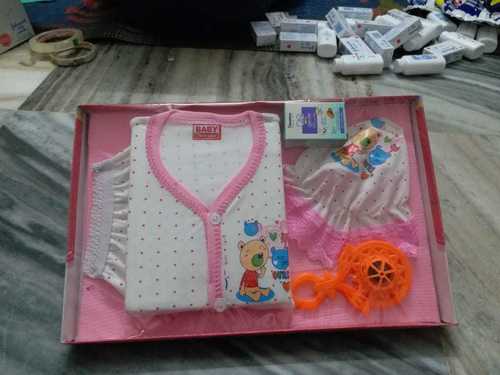 New Born Peach Color Soft And Comfortable Baby Dresses, 0-1 Months