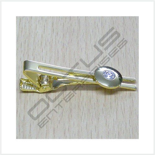 Multi Color Party Wear Golden Plating Unisex Tie Pin For Wear On Tie With Brass Materials