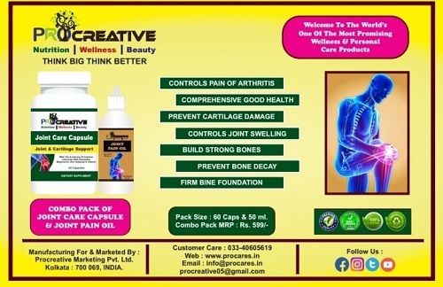Pro Creative Combo Pack Of Joint Care Capsules And Joint Pain Oil