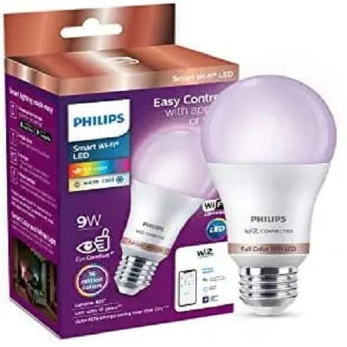 Round Shape White Color Philips Smart Led Wifi Light In 9 Watts Body Material: Aluminum