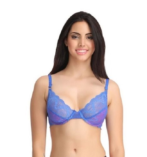Lacy Non Padded Bridal Demi Cup Bra Maroon at best price in Noida