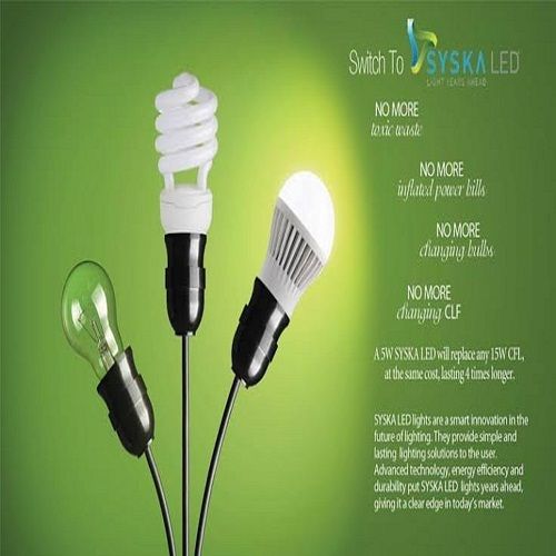 High Power White Color Switch To Syska Led Bulb And Cfl Body Material: Aluminum