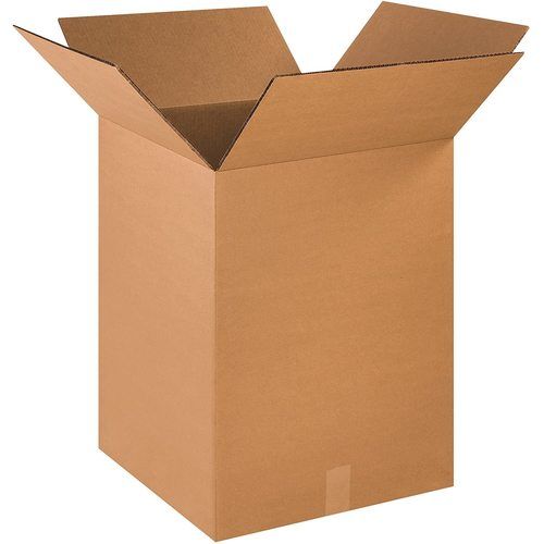 Paper Rectangular Brown Corrugated Cardboard Packaging Boxes With Four Folds