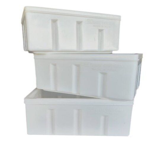 20 L Storage Capable Semi Glossy Finish White Rectangular Industrial Plastic Crate Cum Doff Basket