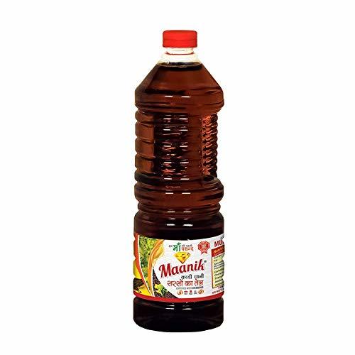 A Grade 100% Pure and Natural Maanik Kachi Ghani Mustard Oil 1L