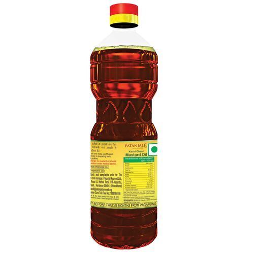 A Grade 100% Pure And Natural Patanjali Kachi Ghani Mustard Oil 1 Litre Shelf Life: 2 Years