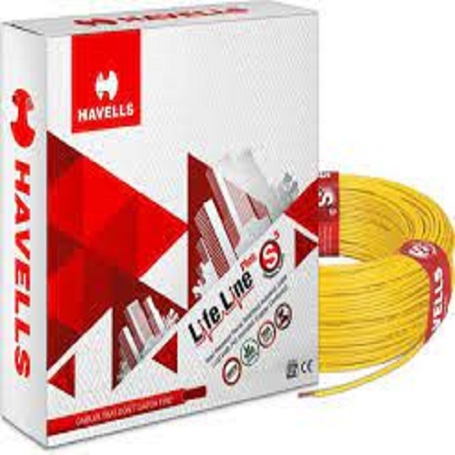 Havells Life Line Plus S3 1.5 Sq Mm Pvc Hrfr Cable (Yellow)