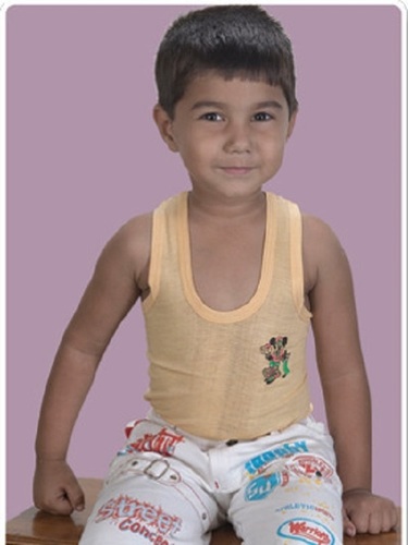 Orange Regular Fit Skin Friendly Sleeveless U-neck Children Plain Cotton Vest  Innerwear Age Group: 1-7 Years at Best Price in Kolkata