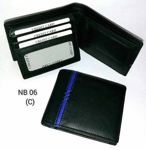 Plain Design, Zipper Closure Type Very Spacious And Light Weight Black Fold Able Leather Multi Card Holder Wallet Size: Various Sizes Are Available