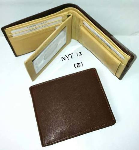 Brown Plain Design, Zipper Closure Very Spacious And Light Weight Leather Multi Card Holder Wallet