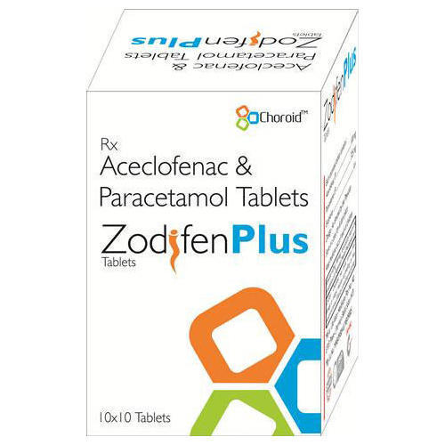 Aceclofenac 1 And Paracetamol Tablets (Zodifen Plus)