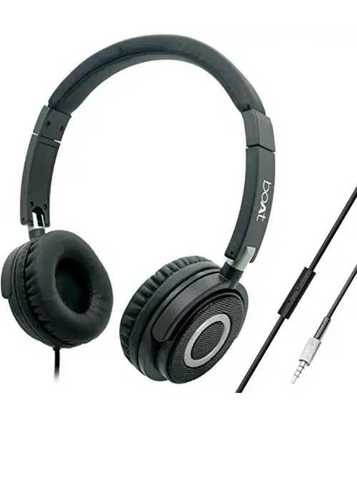 Black Color Mobile Plain Headphones With Ambient Sound Mode