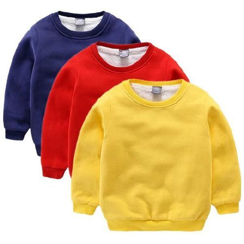 Casual Wear Regular Fit Multi Color Kids Round-Neck Full Sleeves Printed Cotton Sweatshirts Age Group: 3-6 Years