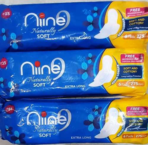 White Customary Cottony Soft Cover Nine Extremely Soft Adult Sanitary Pads