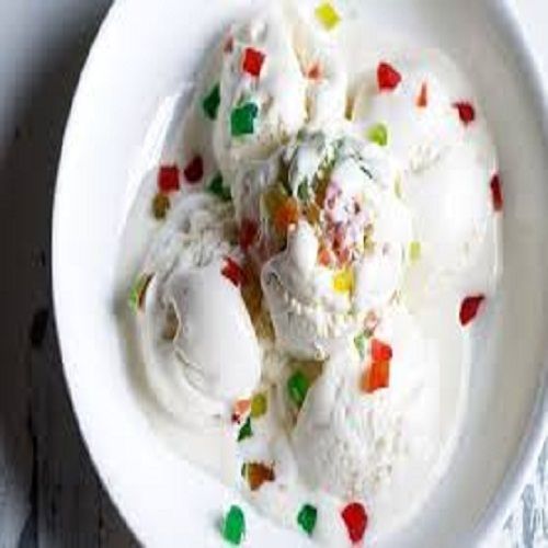 Delicious Taste And Mouth Watering White Color Ice Cream