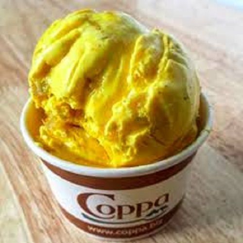 Delicious Taste And Mouth Watering Yellow Color Ice Cream