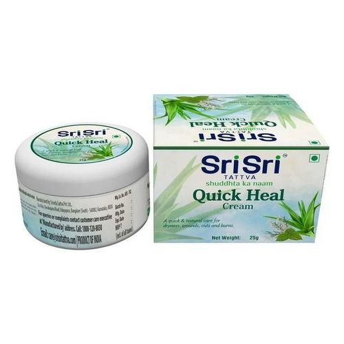 Effective In Topical Allergies And Rashes Sri Sri Tattva Quick Heal Cream (25 Grams)