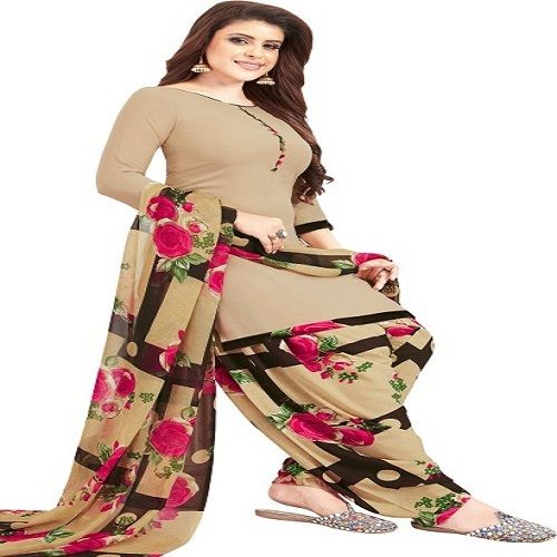 Floral Printed Pattern And Pure Cotton Womens Stitched Salwar Suit Decoration Material: Cloths