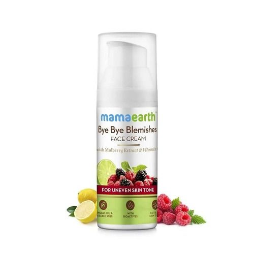 Improve Skin Tone Mamaearth Bye Bye Unscented Blemishes Face Cream (30Ml)