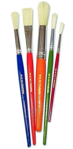 Multi Color Art Line Paint Brushes To Make Noticeable And Sharp Surfaces With White Bristles