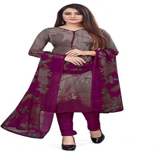 Multi Color Floral Printed Full Sleeves Ladies Stitched Suit