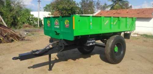 10x6x2 Feet Color Coated Mild Steel Tractor Trolley with 5 Ton Load Capacity