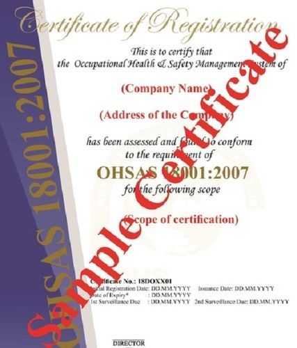 OHSAS 18001-2007 Certification Service