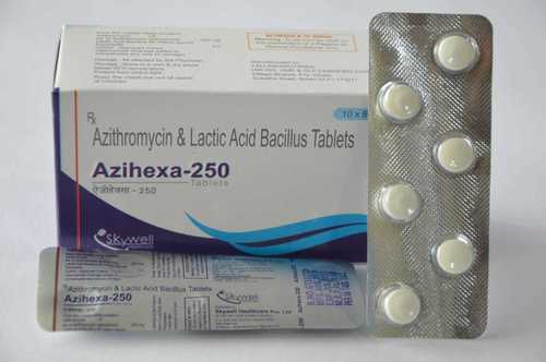 Azihexa 250 Azithromycin And Lactic Acid Bacillus Tablets Suitable For: Aged Person